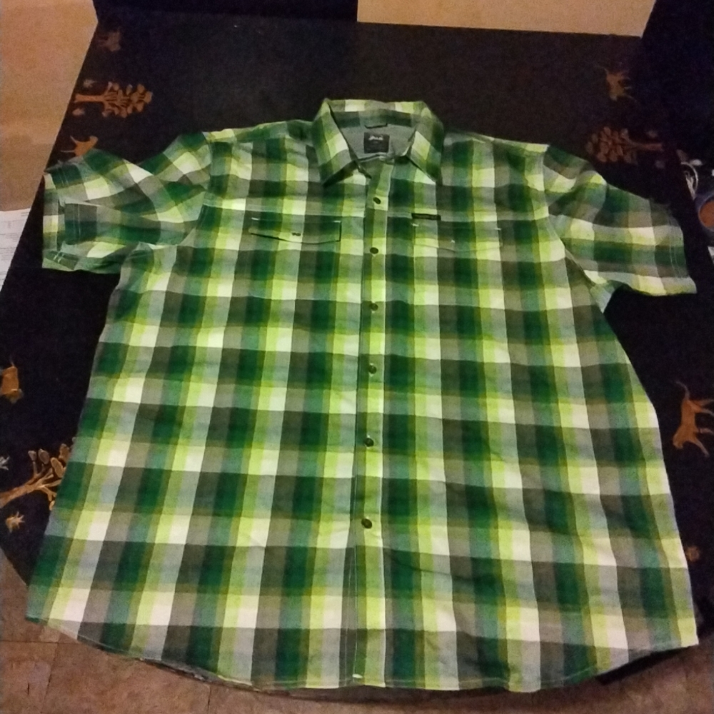 Green Plaid Men's Shirt
